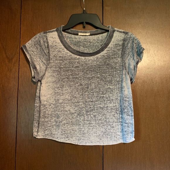 Marbled Grey Crop Top - Picture 1 of 6